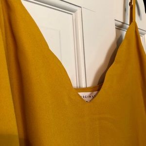 Mustard strapped slip tank- new with tags!!